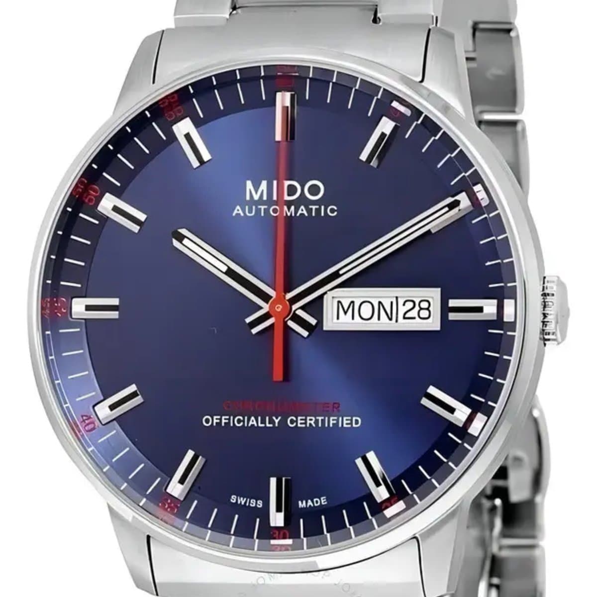 Relógio Mido Commander Chronometer Automático Aço Inoxidável Azul 50m