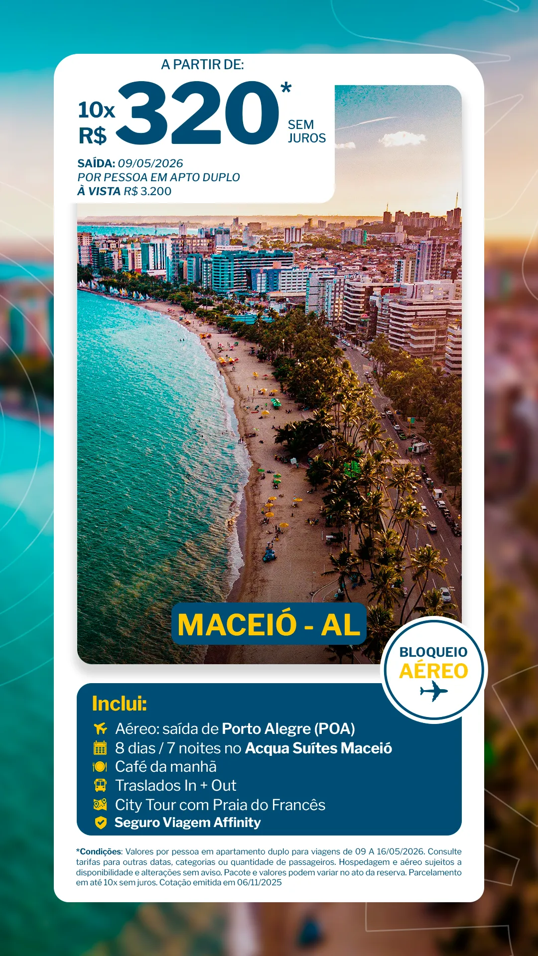Maceió - Acqua Suítes Maceió - 7 noites - POA
