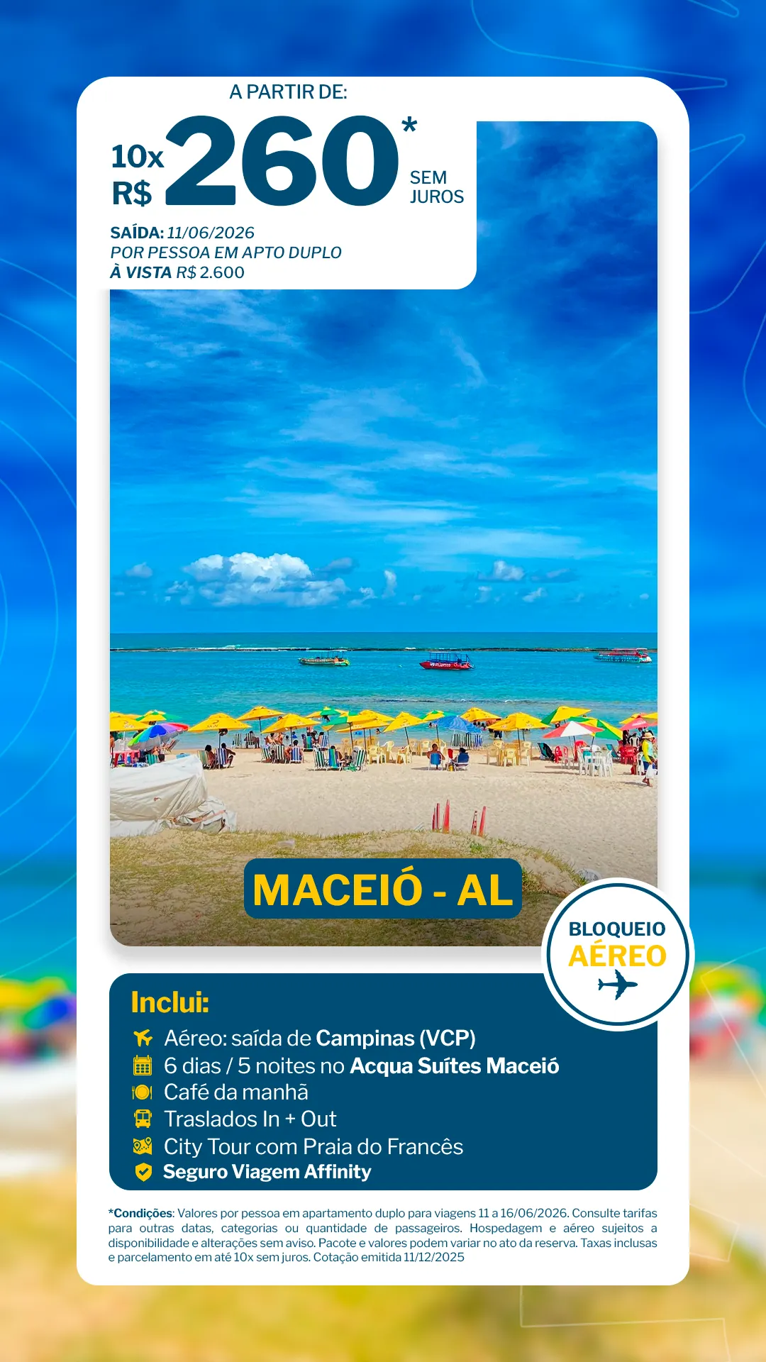 Maceió - 5 noites - Acqua Suítes Maceió - VCP