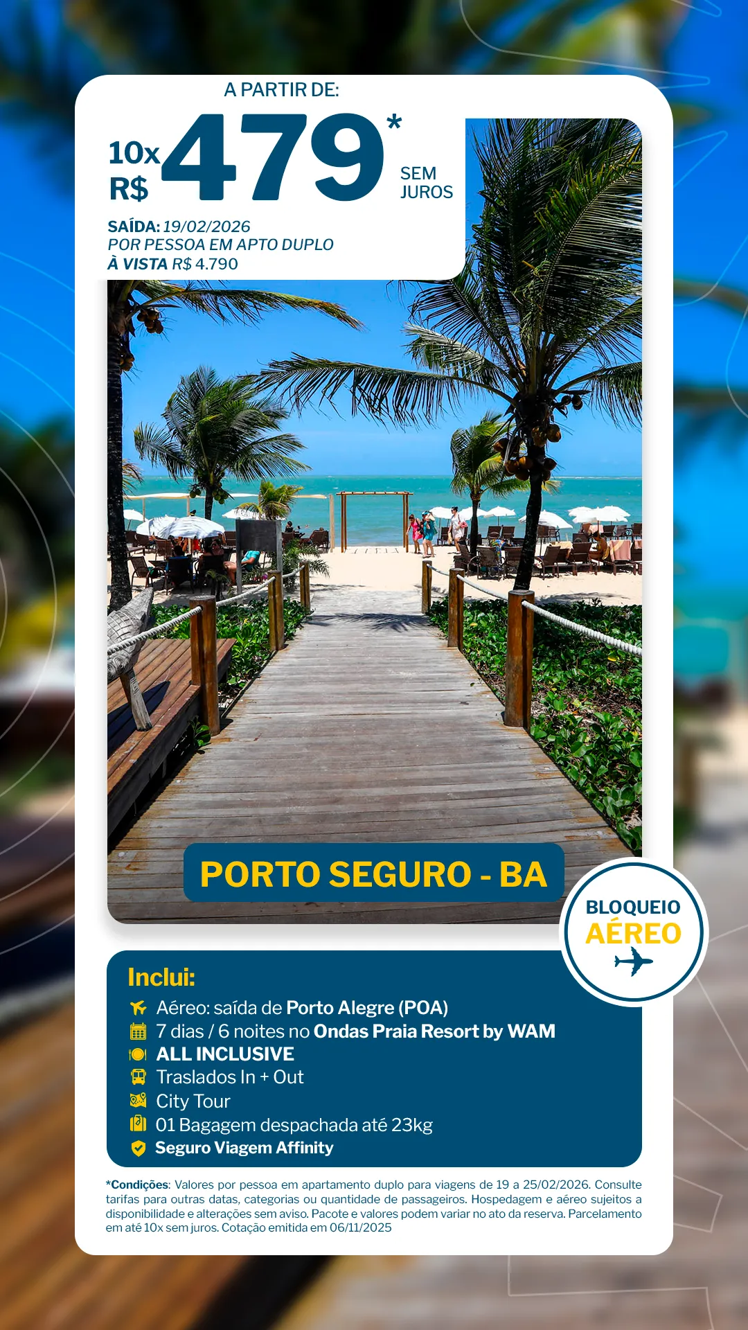 Porto Seguro - 6 noites - Ondas Praia Resort by WAM - POA