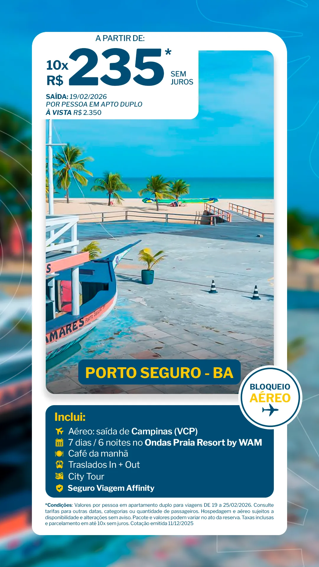 Porto Seguro - 6 Noites - Ondas Praia Resort by WAM - VCP