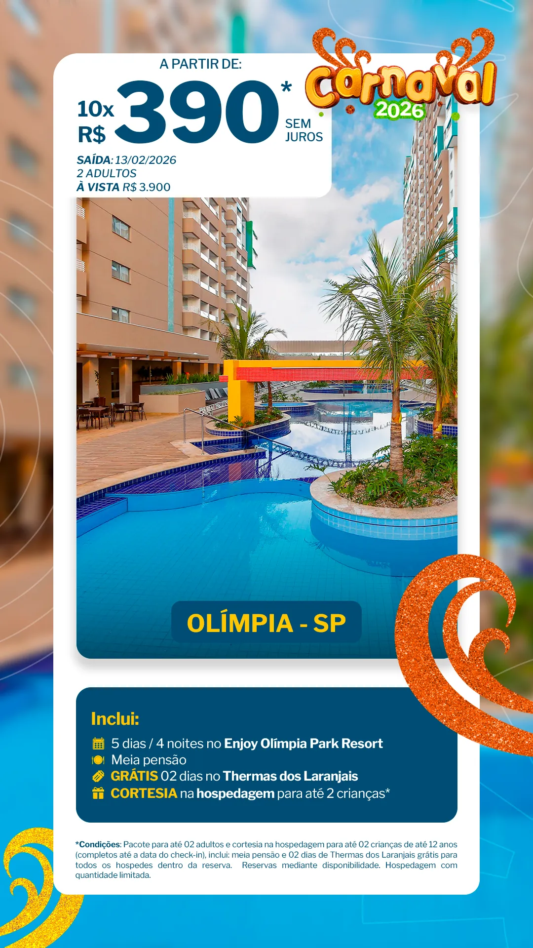 Olímpia - 4 noites - Enjoy Olímpia Park Resort