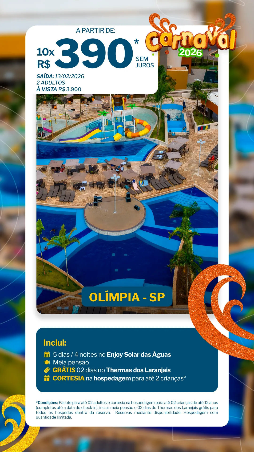 Olímpia - 4 noites - Enjoy Solar das Águas