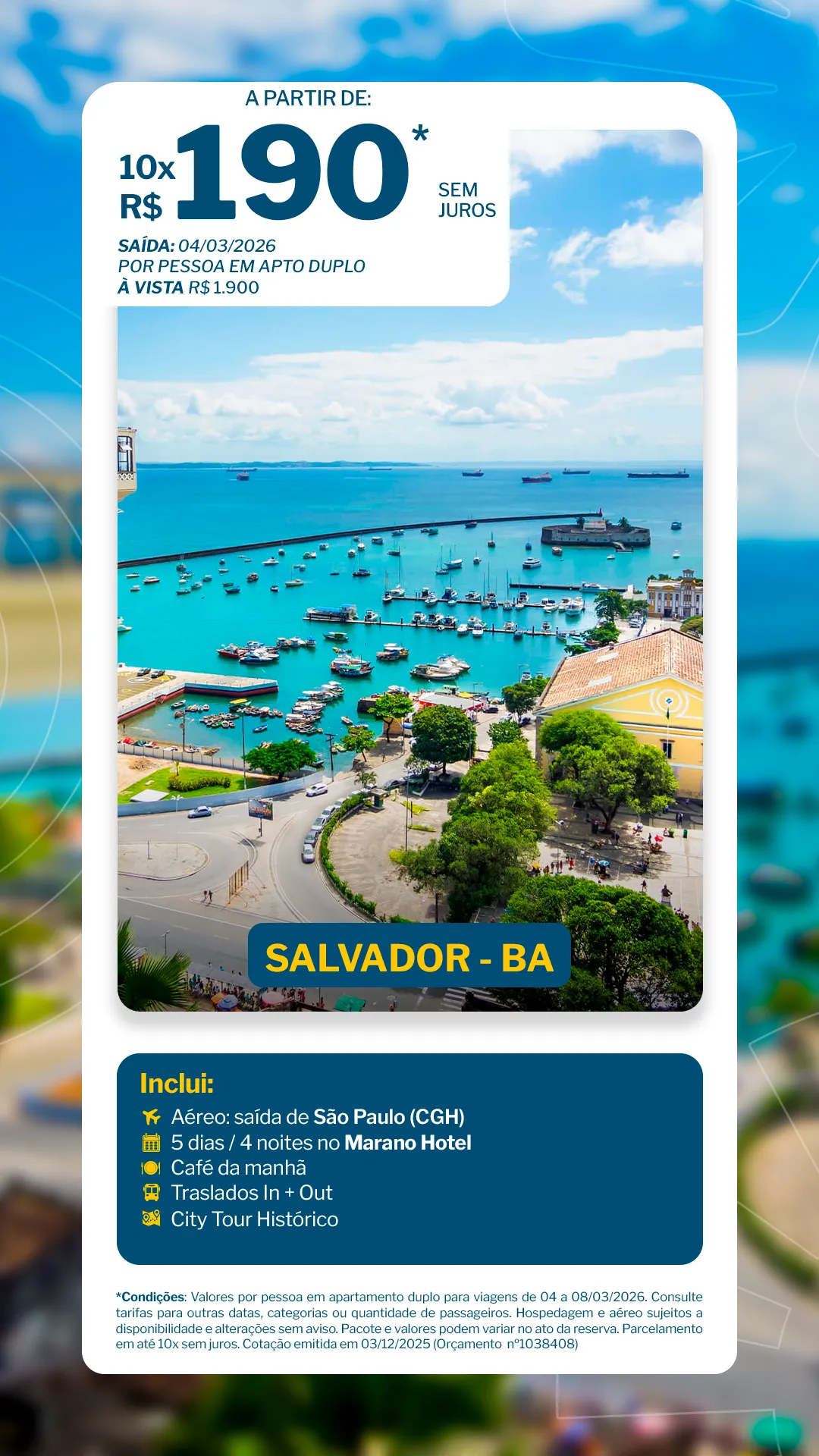 Salvador - 4 noites - Marano Hotel