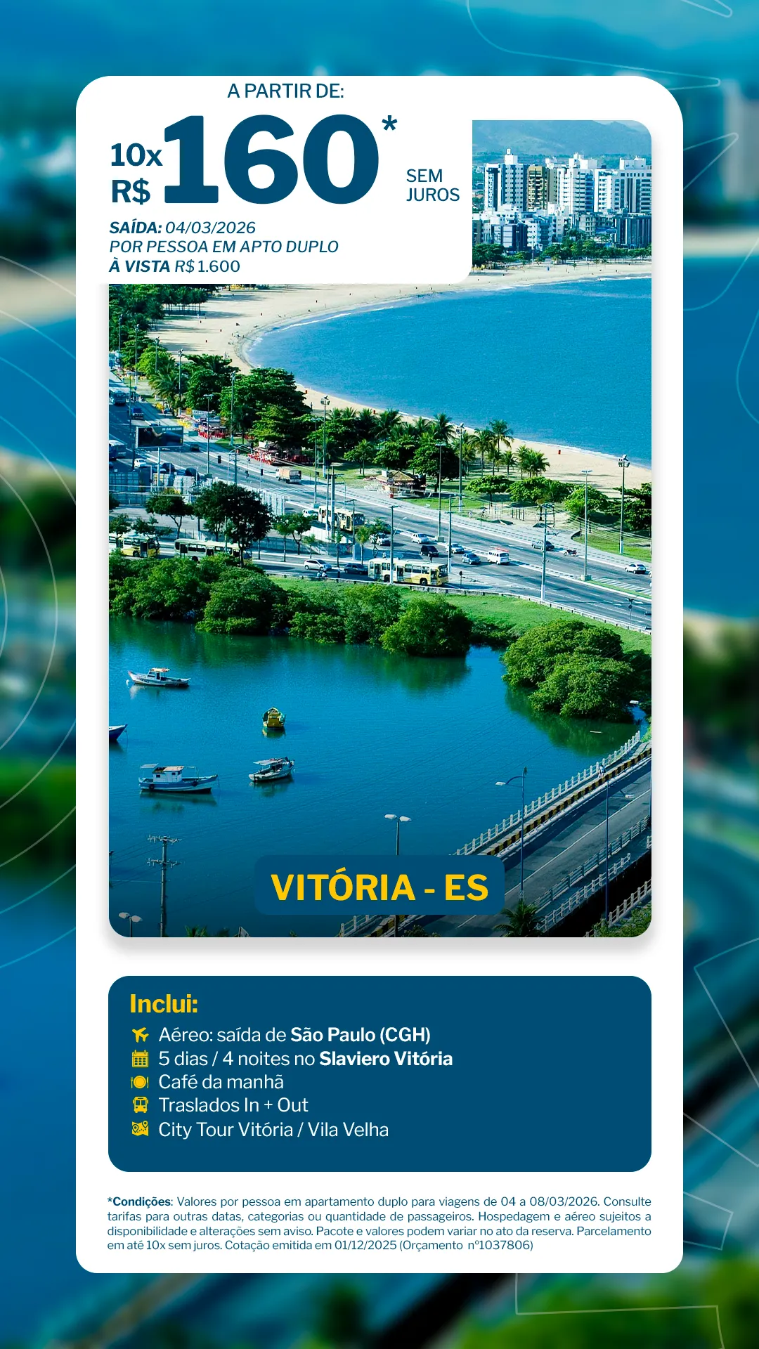 Vitória - 4 noites - Slaviero Vitória